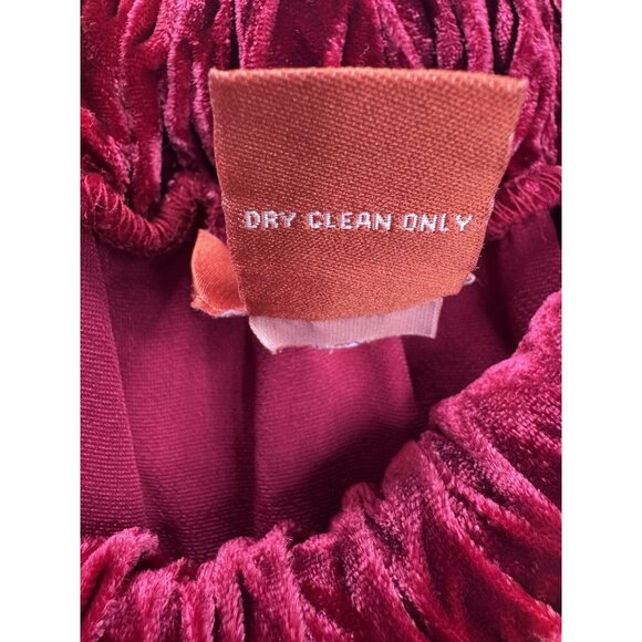 Sundance Women's Raspberry Velvet Ruffle Tank Top Size Large - Picture 9 of 11